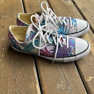 EUC Converse Ox Tropical Pattern Lace Up Sneakers 155396F  in Women's 11/Men's 9